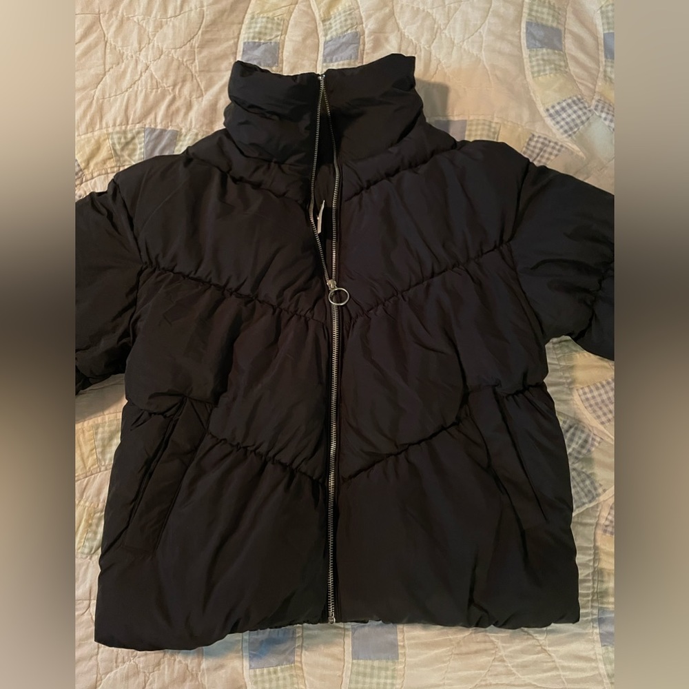 Love Tree Black Puffer Jacket
